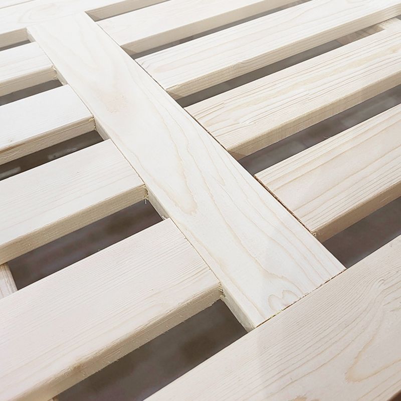 Mid-Century Modern Standard Bed Mahogany Espresso Panel Bed with Headboard