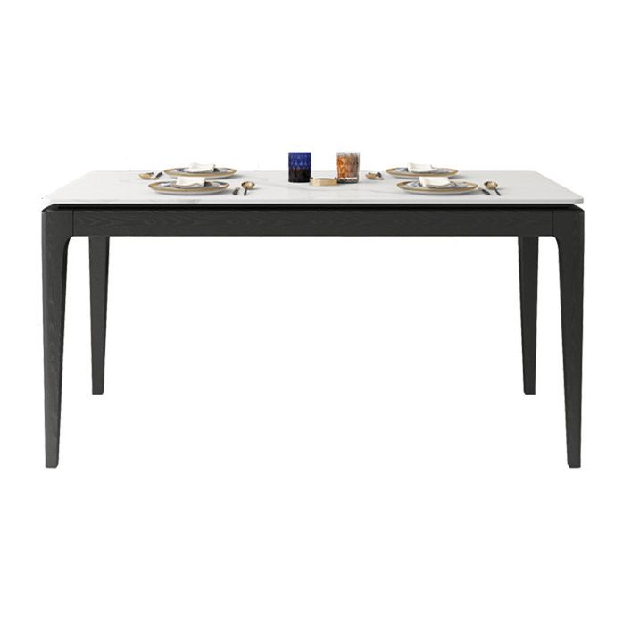 Stone Dining Site Table Midcentury Style Rectangle Dining Table for Kitchen Home