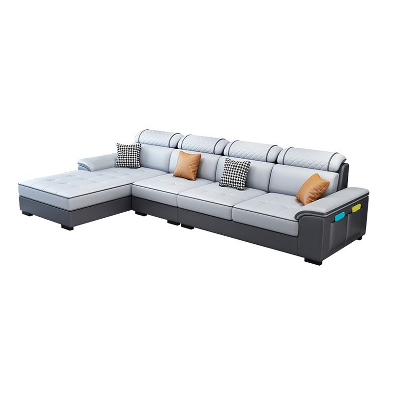 133.07" W x 70.87" D x 35.43" H Pillow Top Arm Sofa with Chaise