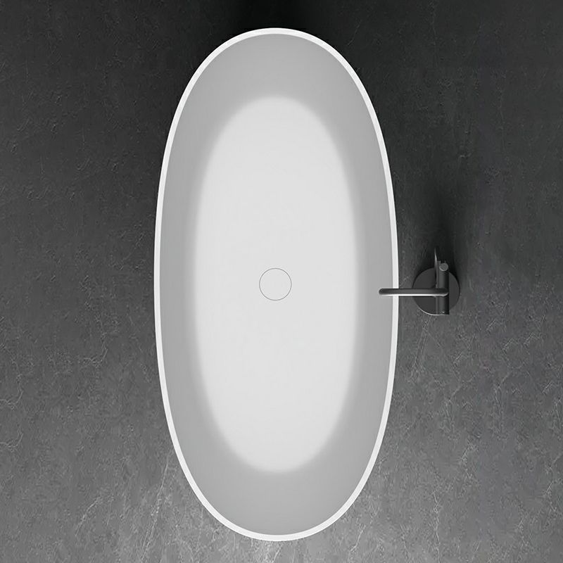 Stone Oval Soaking Bathtub Antique Finish Freestanding Bath Tub