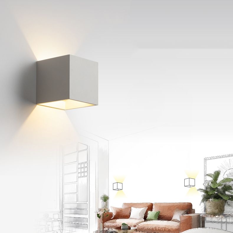Metalen vierkante wand gemonteerd verlichtingsarmatuur moderne minimalistische stijl wandlichtwagentjes voor woonkamer