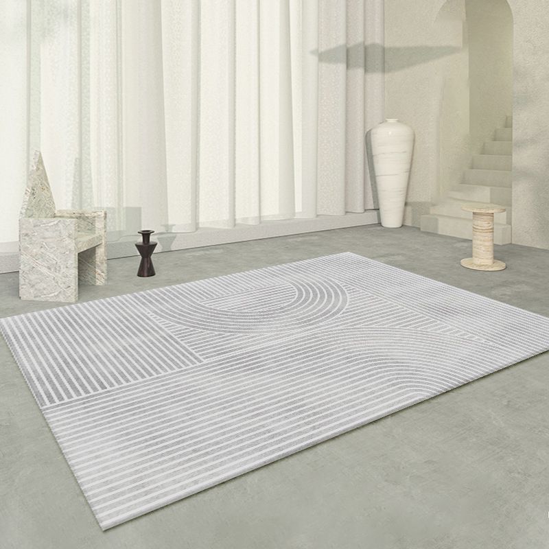 Green Modern Rug Polyester Graphic Rug Stain Resistant Rug for Living Room