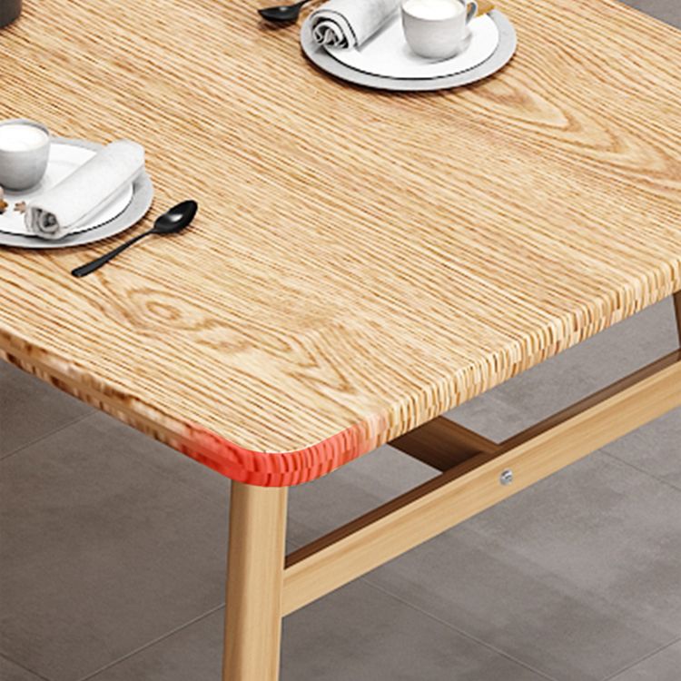 Modern Wood Rectangle Shape Dining Furniture 4 Wood Legs Table Formal for Dining Room Furniture