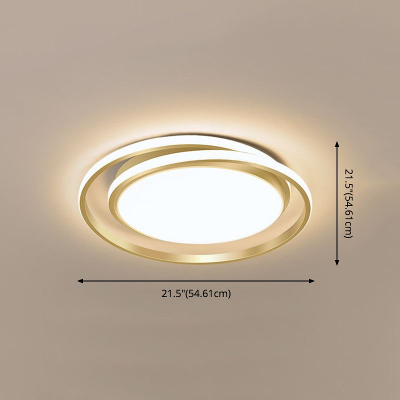Cerchio Anello Flush Montaggio Soffitto Light Moderno Semplicità Soffitto Montaggio Luce Fissaggio per Bedroom