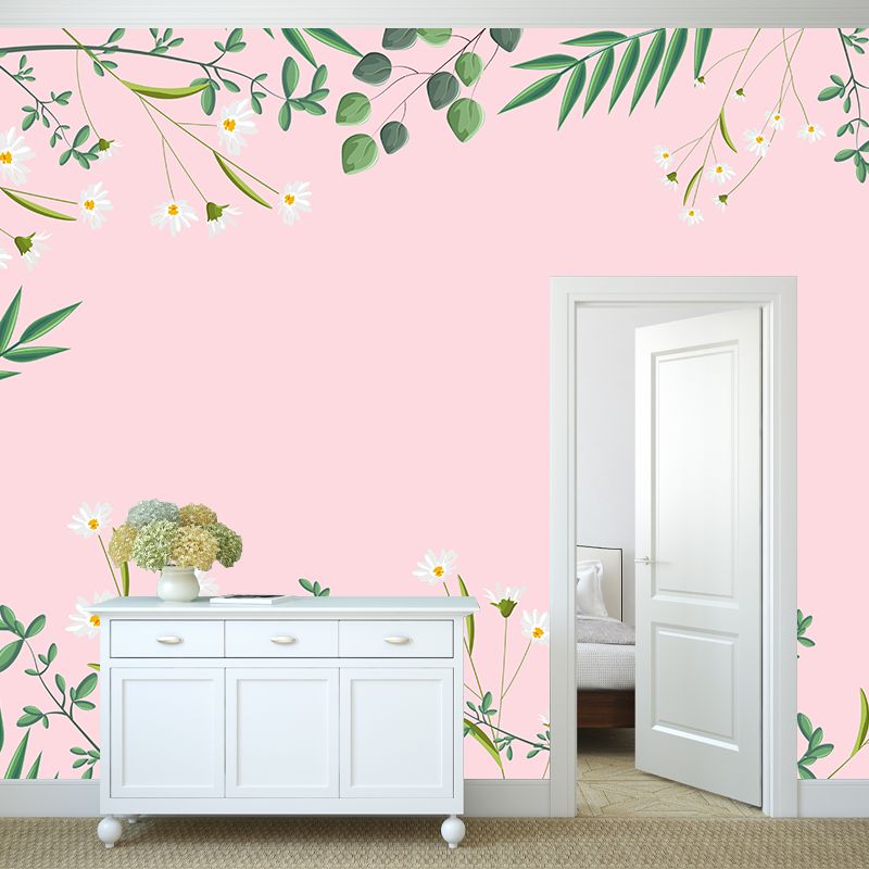 Modern Plant Wall Murals Stain Resistant Wall Art for Home,Waterproof and Antifouling