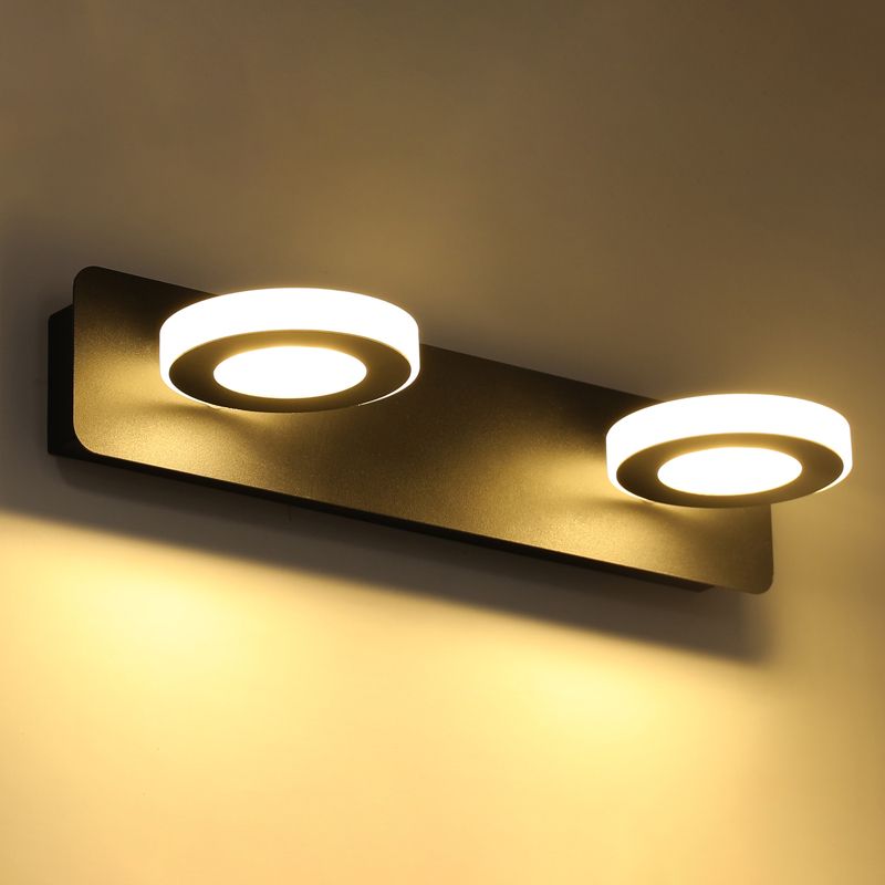 Multi Light Black Vanity Light Modern Style Waterproof Mirror Light for Bathroom