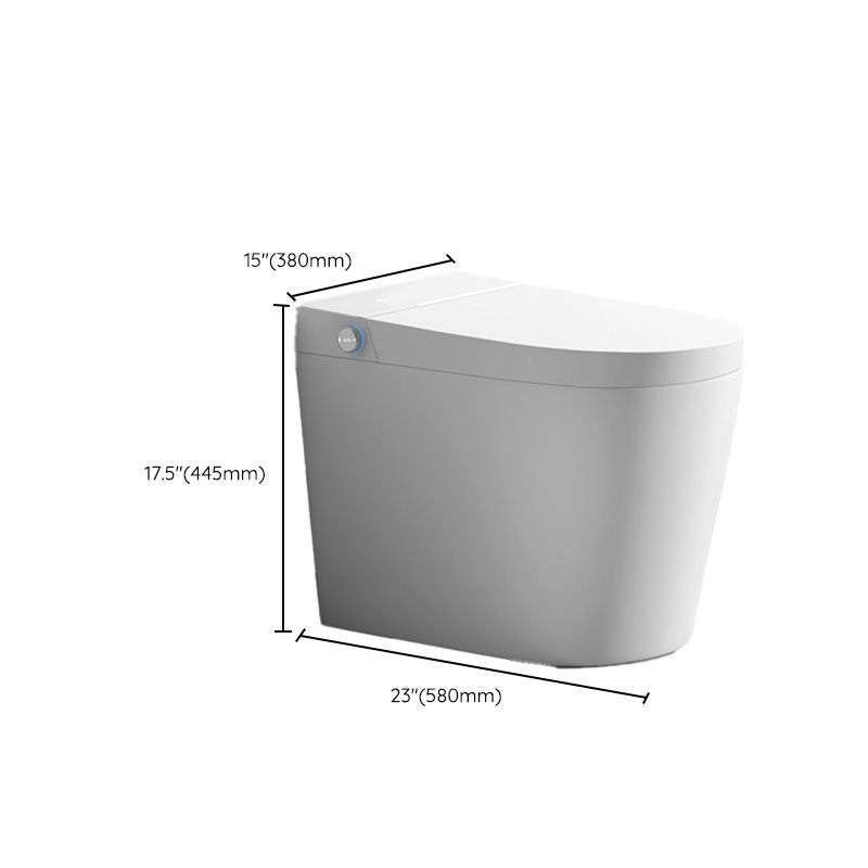 White Elongated Floor Mount Bidet Heated Seat Floor Standing Bidet