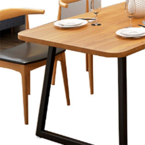Industrial 1/2/5 Pieces Furniture Solid Wood Rectangle Dining Table Set in Brown