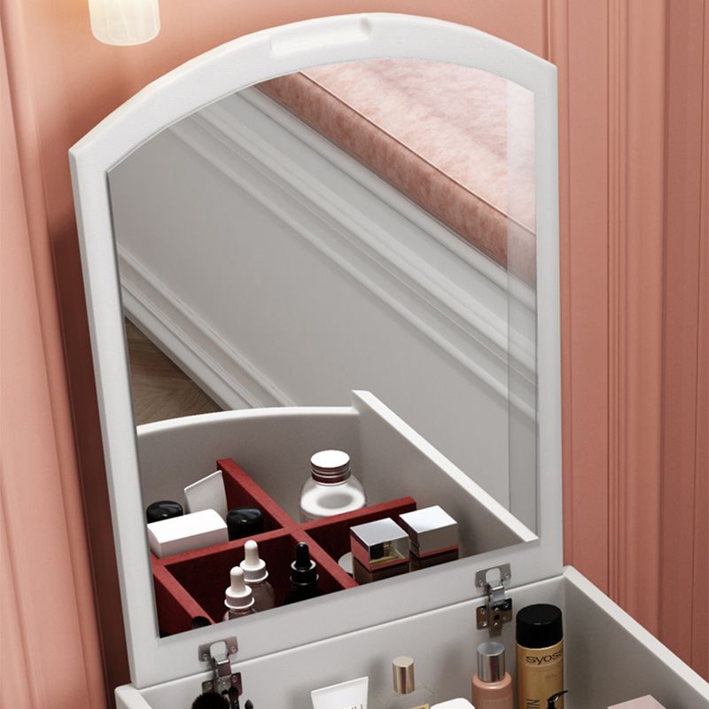 42.5" Height Flip-top Vanity Set with Mirror and Drawer for Bedroom