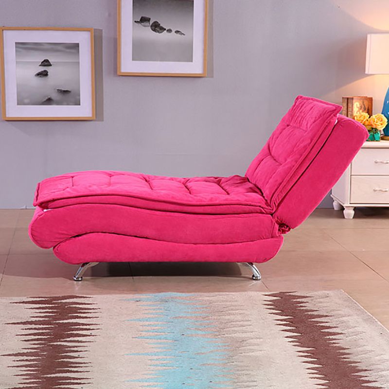 Contemporary Armless Reclining Accent Chair Fabric Chaise for Living Room