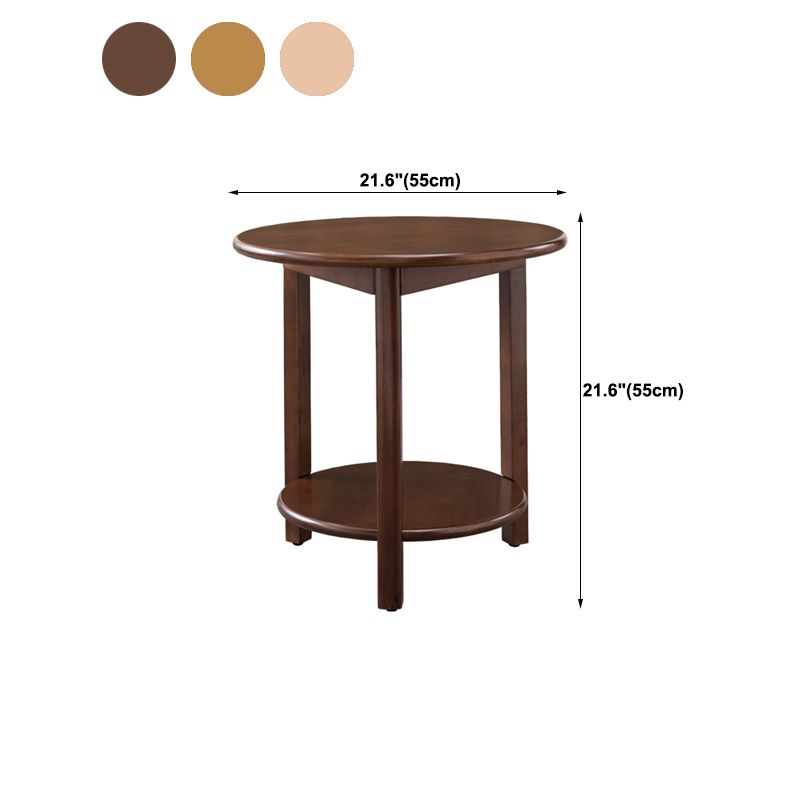 Solid Wood 3 Legs End Table Nordic Minimalist Round Side End Table
