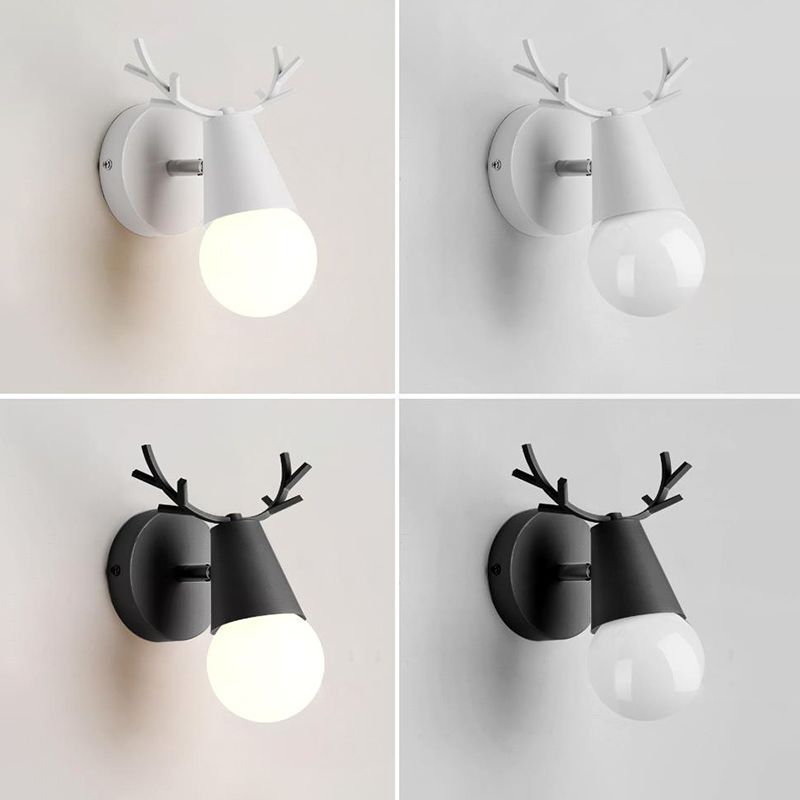 Metal Unique Shape Wall Lights Modern Style 1 Light Wall Sconce for Bedroom