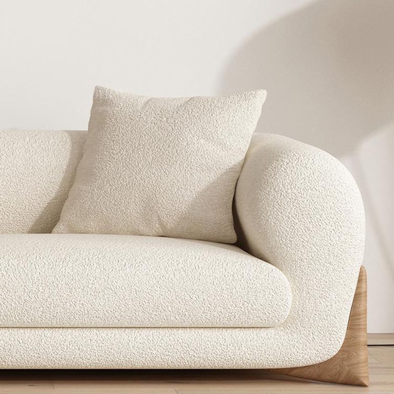Contemporary Tuxedo Arm Standard Sofa Tight Back Sofa with Pillows