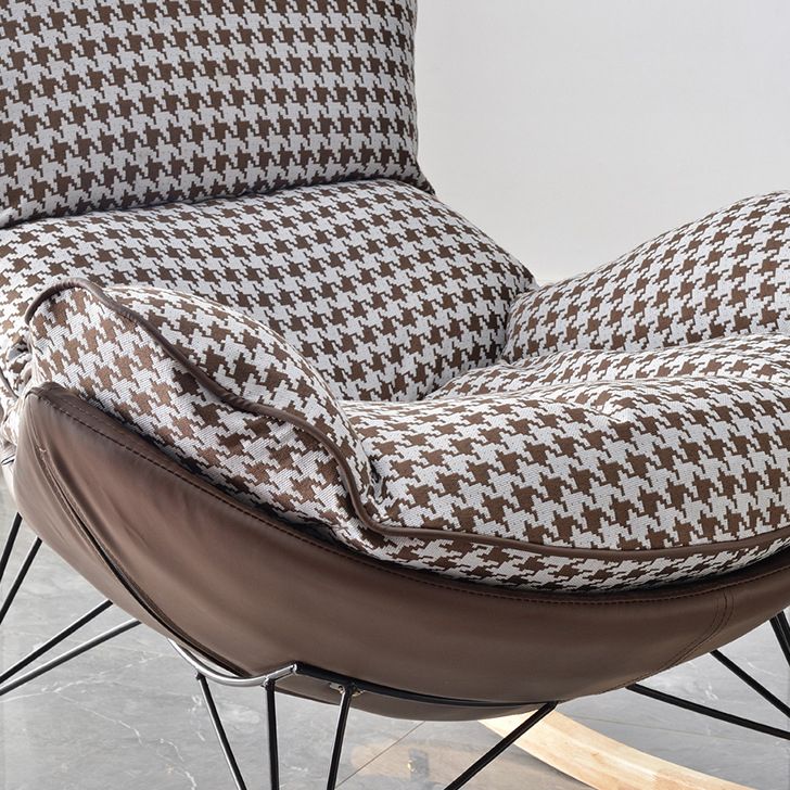 Contemporary Style Nursery Rocking Chair Indoor Rocking Chair with Ottoman