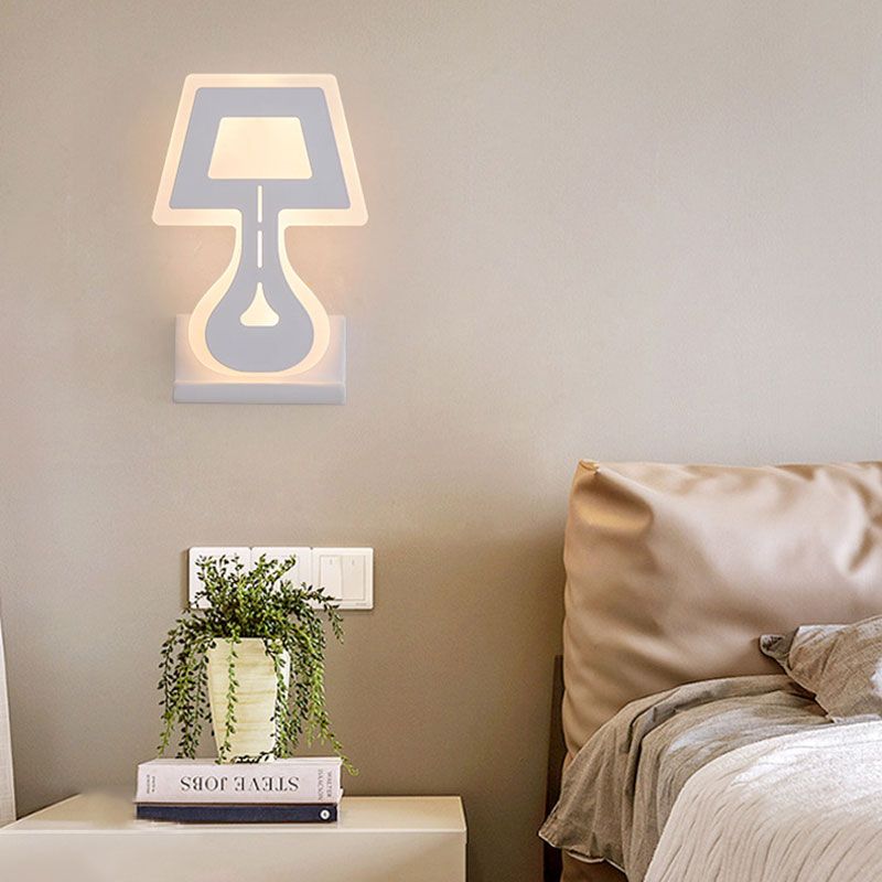 Moderne LED -Wandleuchten mit Acrylschatten schwarz/weißer Schreibtisch -Lampen -Wandbeleuchtung in warmem/weißem Licht