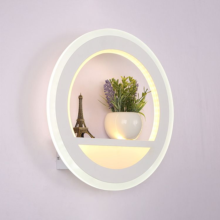 Modern Red Red Red Round Househole Splockure Luz de pared simple para sala de estar de dormitorio