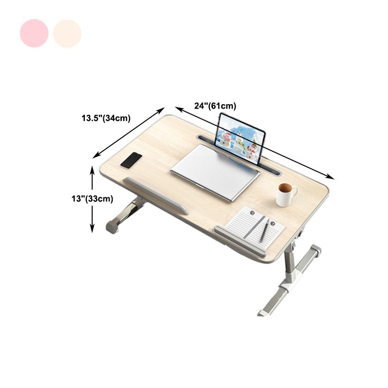 T-Shape Writing Desk Contemporary Artificial Wood and Metal Office Desk Folding Adjustable