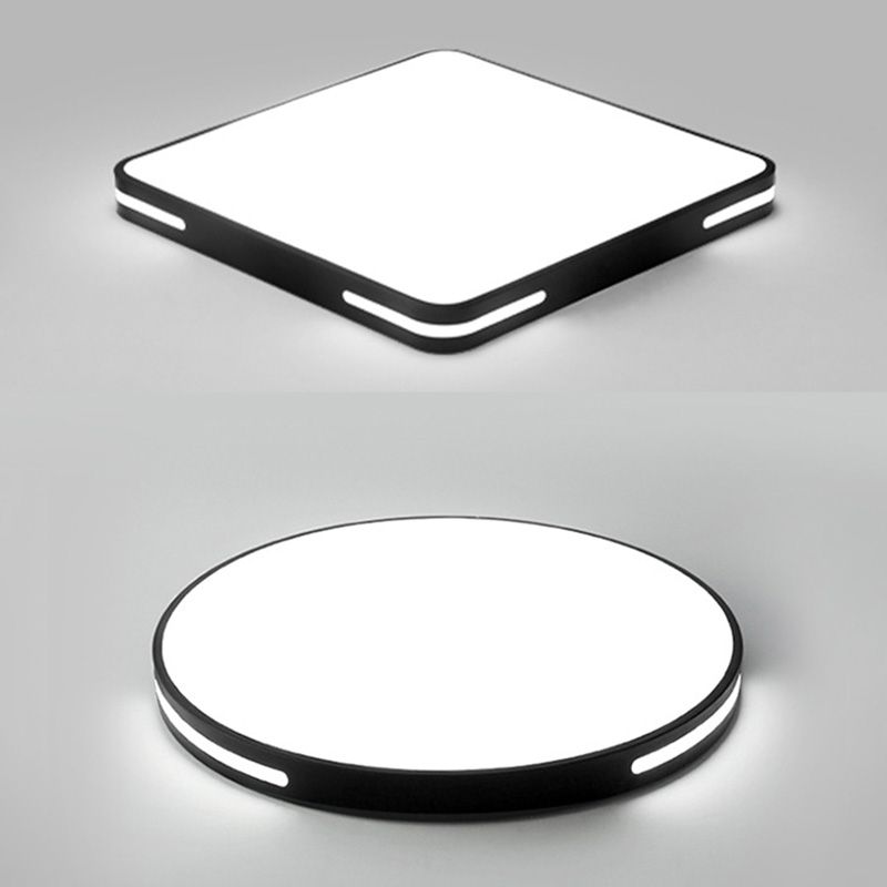 Schwarzer Rahmen Acryl Flush Mount Beleuchtung Moderne Deckenbefestigung für Wohnzimmer