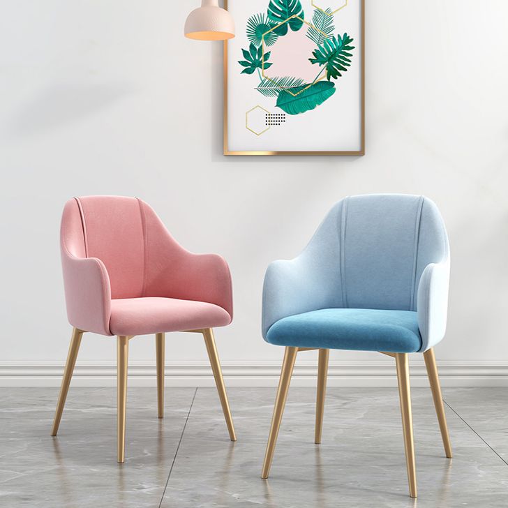Chaise de salle à manger en métal de style scandinave, chaise à oreilles décontractée pour café