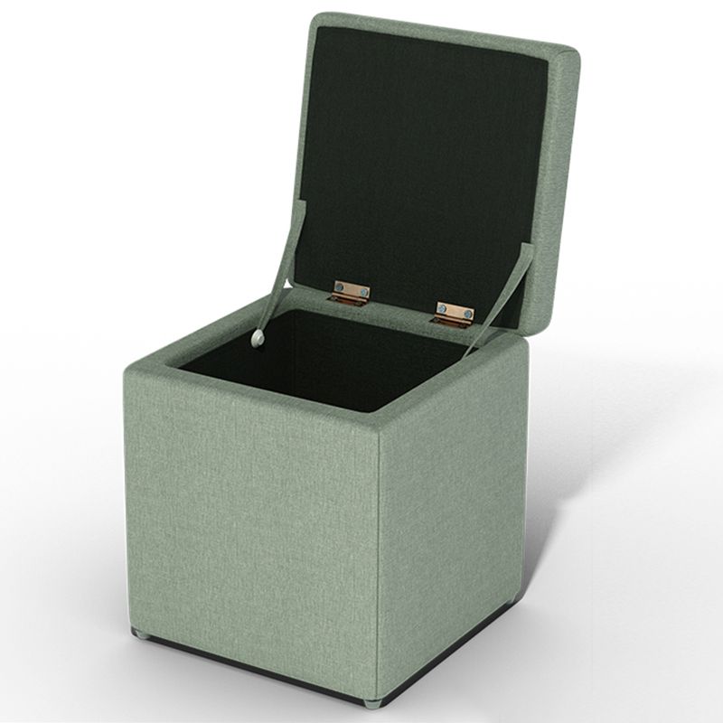 Tufted Mildew Resistant Ottoman Faux Leather Square Mid-Century Modern Cube Ottoman