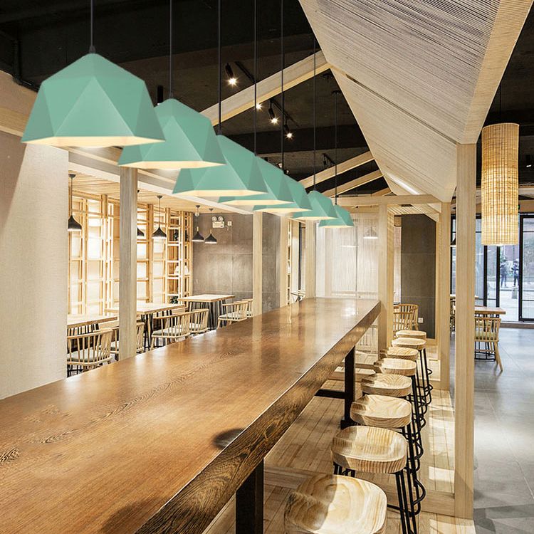 Geometric Ceiling Pendant Lamp Modern Style Metal Pendant Light Fixture for Restaurant