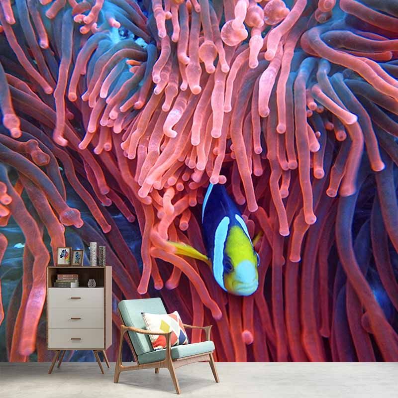 Marine Organism Mildew Resistant Wallpaper Photography Sleeping Room Wall Mural