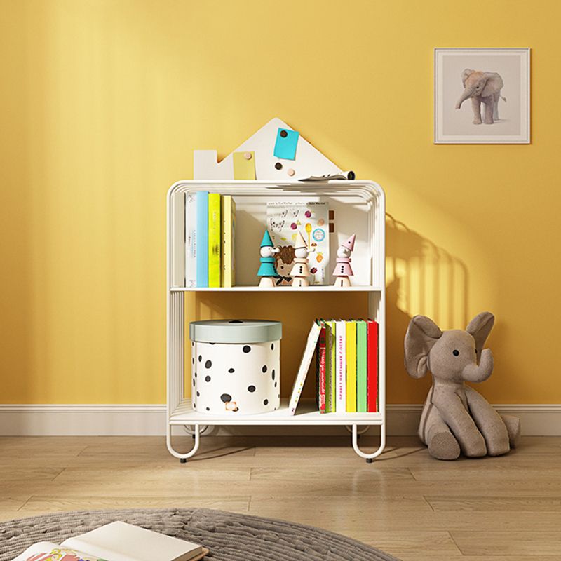 Open Back Bookshelf Scandinavian Etagere Bookcase with Shelves