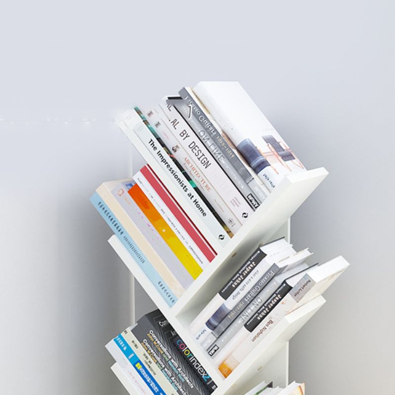 4 Shelves Standard Bookshelf Contemporary Engineered Wood Bookcase