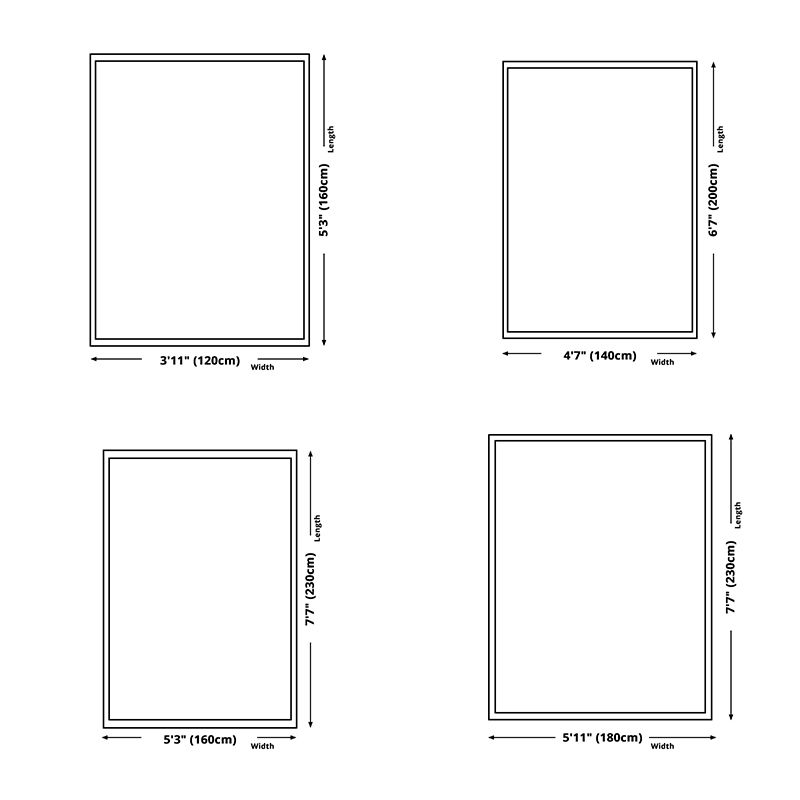 Fancy Living Room Carpet Modern Geometric Print Polyester Area Rug Anti-Slip Area Rug