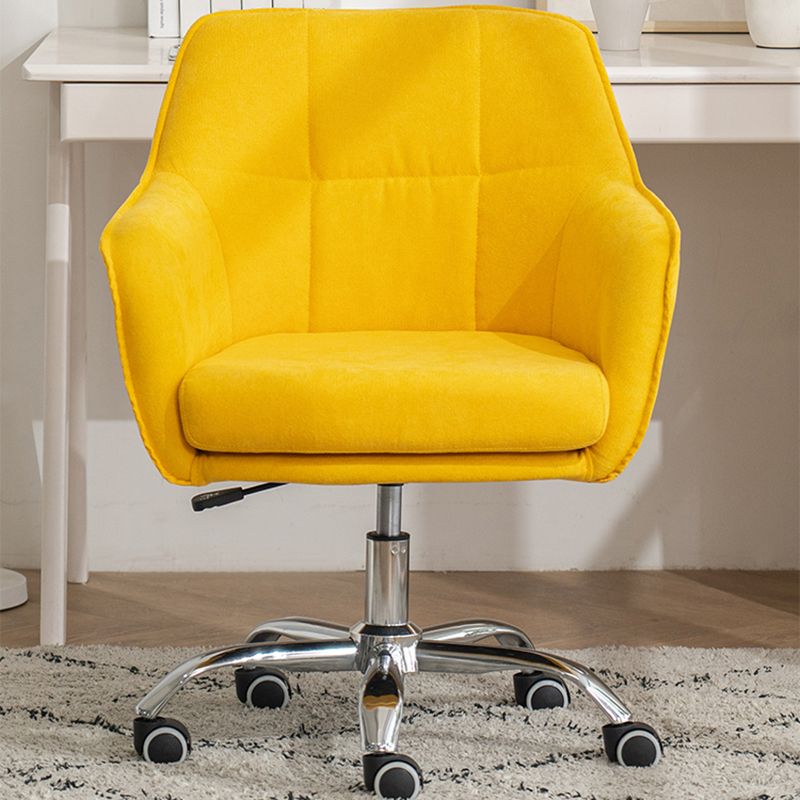 Armless Office Chair Distressing Ergonomic Desk Chair with Wheels
