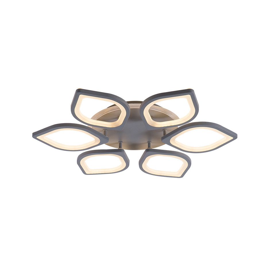 Gris Fleur à LED Ceiling Mount Light Modern Acrylique Neutre / Warm / White Flushmount Light pour la salle à manger