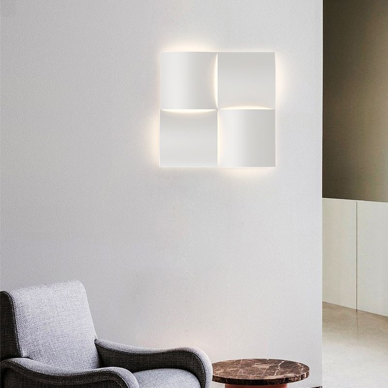 Single Modernism White Metallic Shaded LED Wall Mounted for Foyer