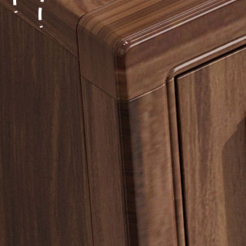 16" W Modern Brown Oak Storage Chest Dresser Wood Storage Chest with Drawers