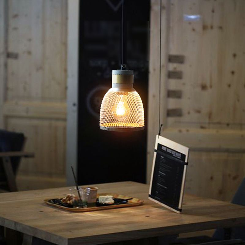 Geometric Shade Hanging Lighting Industrial Style Metal Light Pendant Lamp for Shop