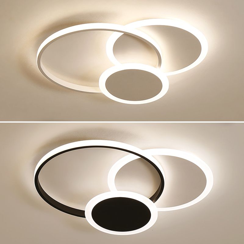 Cirkel inbouwverlichting Acryl Moderne eenvoud Inbouwplafondverlichtingsarmaturen voor slaapkamer