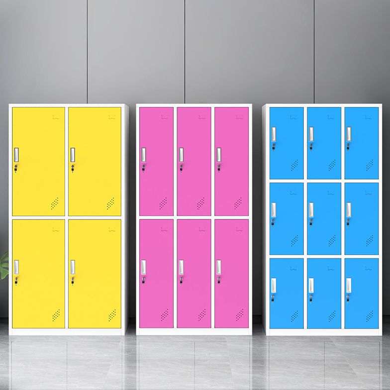 Contemporary Steel Wardrobe Armoire Hinged Storage Cabinet for Home