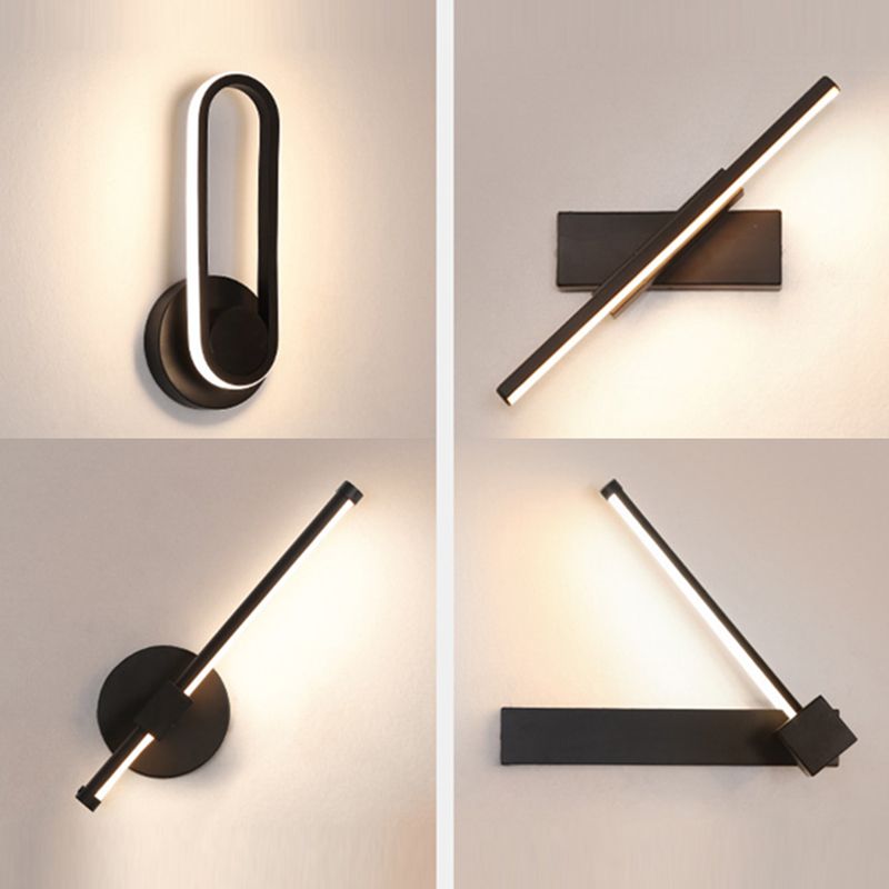 Modern Minimalist Style Linear Wall Mounted Lights Metal Wall Lamps for Living Room