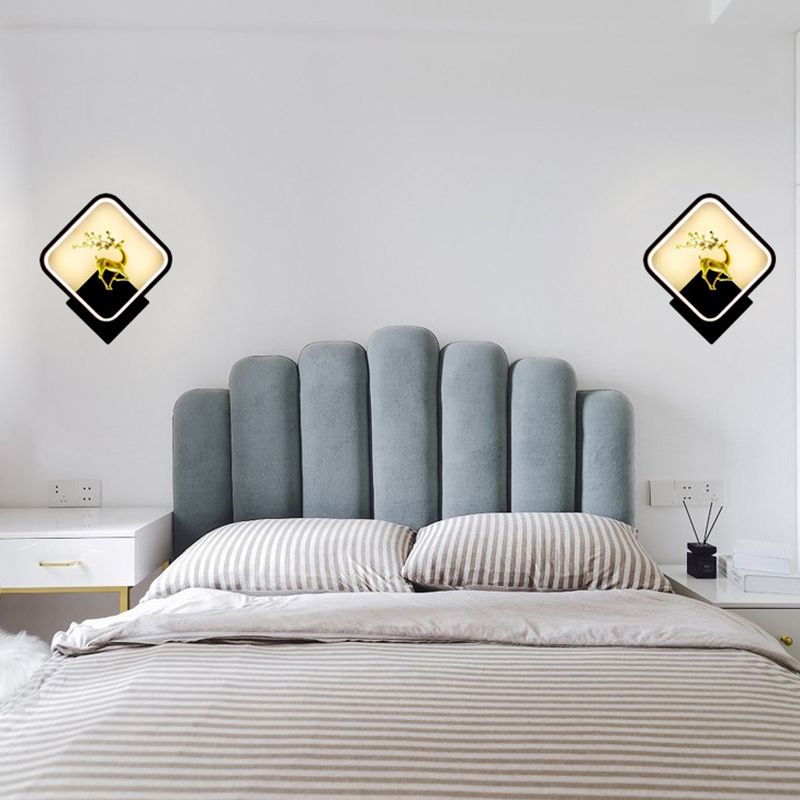 1 luces de sombra lineal matones de pared moderna iluminación de pared led de estilo simple en negro