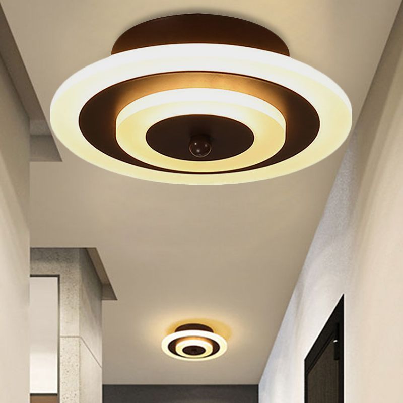 Modern Concentric Ceiling Lamp Acrylic Flush Ceiling Light for Living Room Hallway