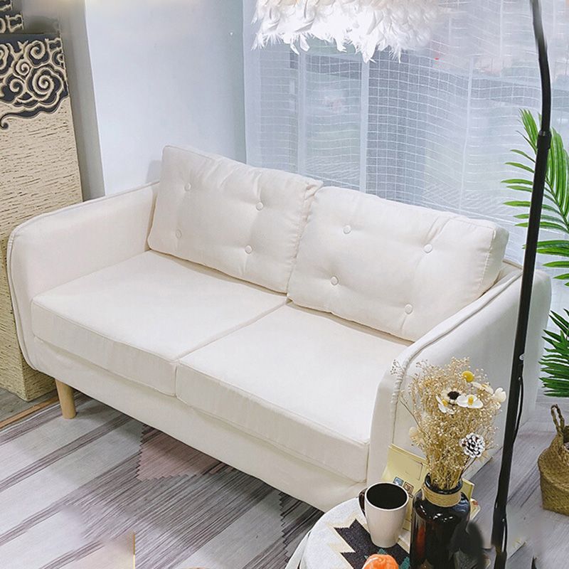 Linen Chesterfield Sofa Living Room Loose Back with 4 Legs Seating