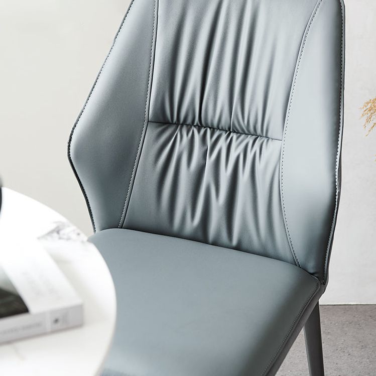 Contemporary Style Chair Armless Chairs for Kitchen with Metal Legs