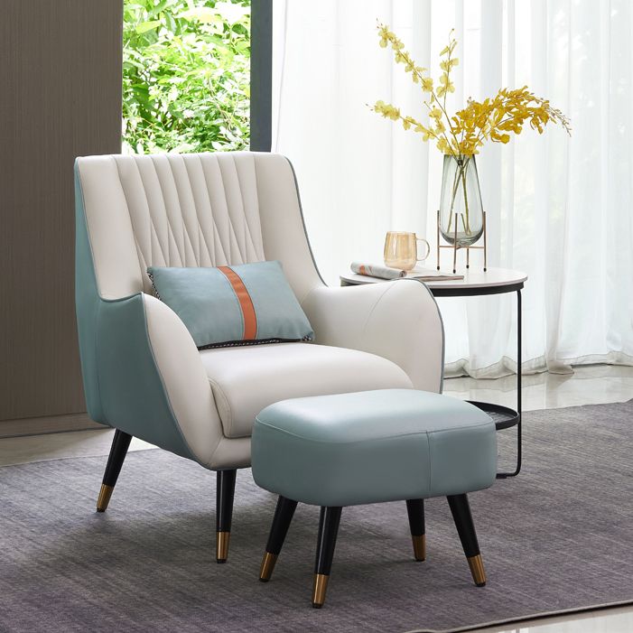 Solid Wood Accent Armchair Water-Resistant Lounge Chair for Living Room