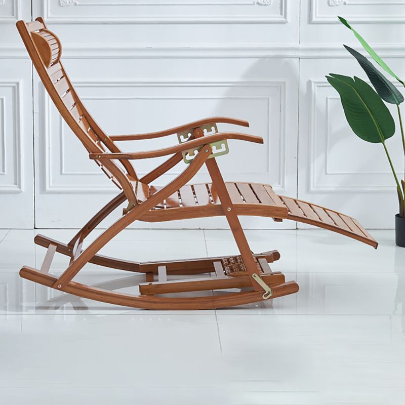 Modern Style Wooden Rocking Chair Indoor Single Sofa Rocking Chair