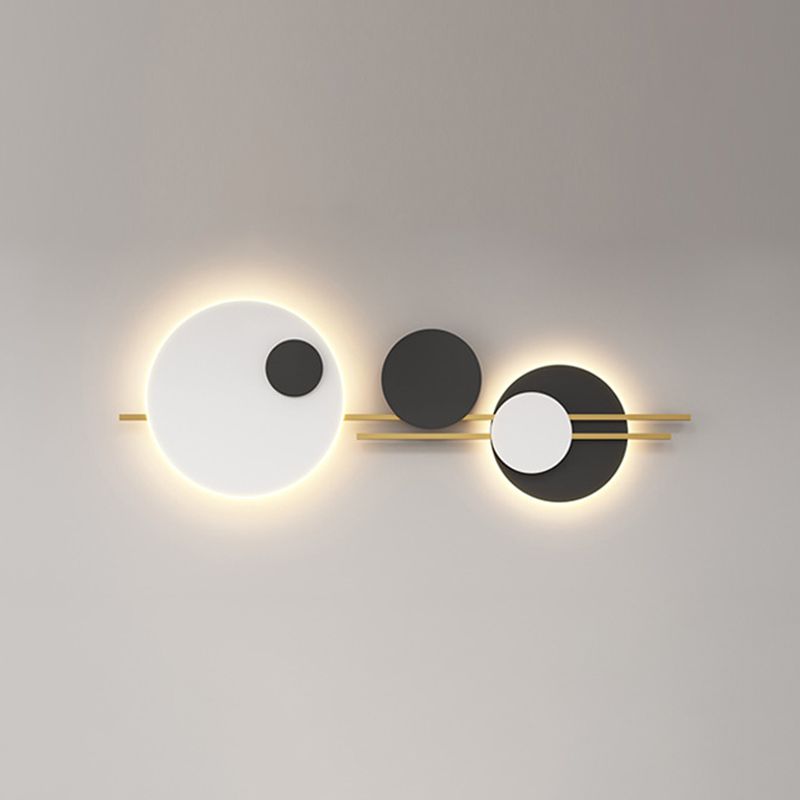 Moderne geometrische LED -Wandlampen -Metall 2 Lichter Wandleuchten