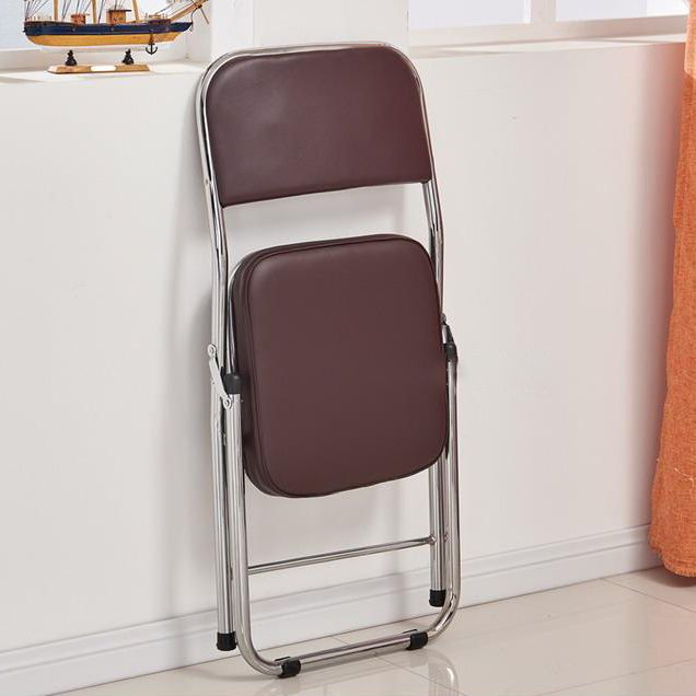 Silla lateral contemporánea de metal, tapicería sin brazos para el hogar, respaldo abierto, silla lateral de comedor