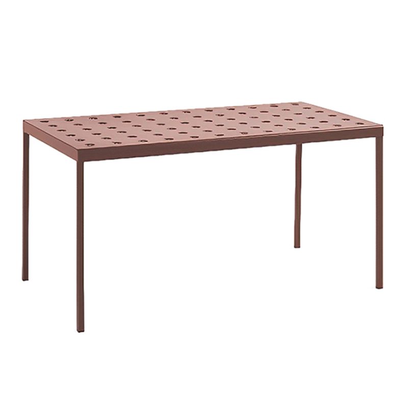Industrial Rectangle Aluminum Patio Table Outdoor Dining Table