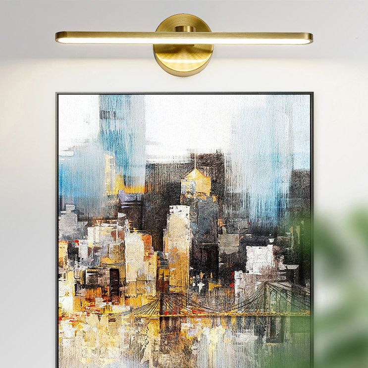 Minimaliste moderne de style miniité linéaire luminaires muraux lampe de vanité en métal pour salle de bain