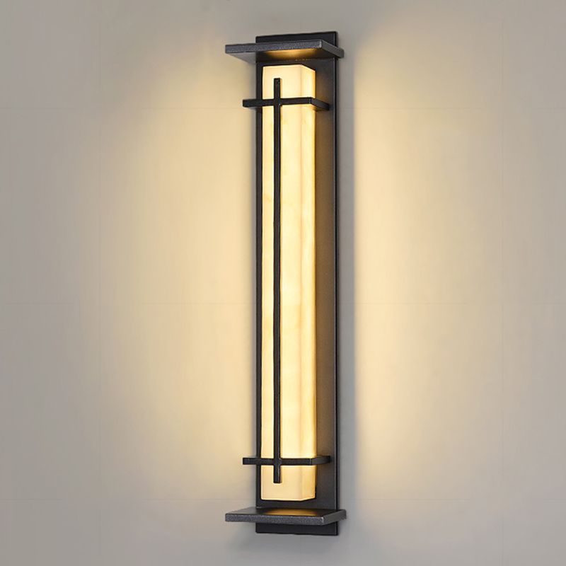 Geometric Wall Light Fixture Modern 1 Light Wall Sconce in Black