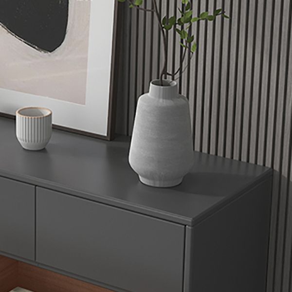 Contemporary Double Dresser Rubber Wood Horizontal Storage Chest Dresser for Bedroom