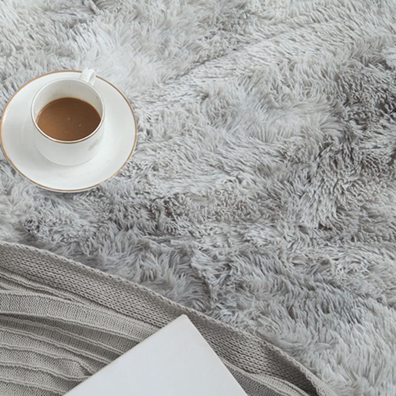 Simple Multicolor Modern Rug Polyester Tie-Dye Effect Area Rug Non-Slip Backing Carpet for Living Room